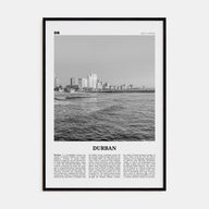 Durban Travel B&W Poster