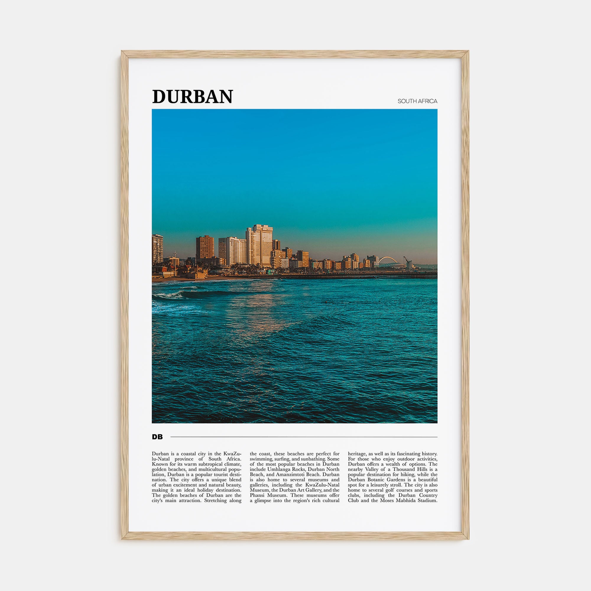 Durban Travel Color Poster