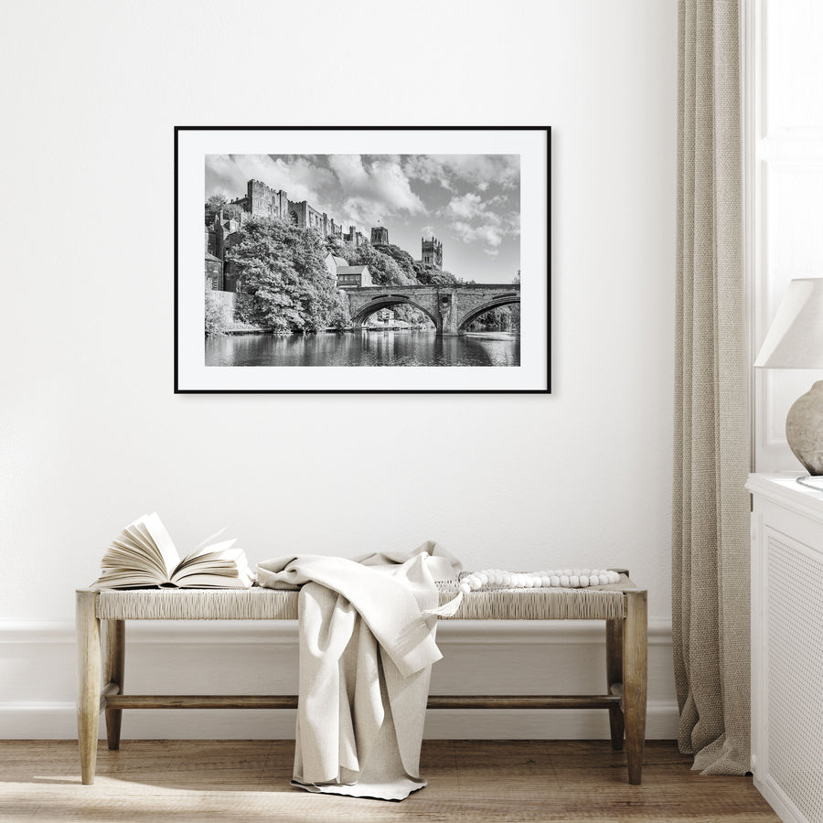 Durham, England Landscape B&W Poster