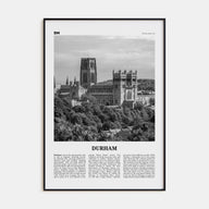 Durham, England Travel B&W Poster