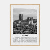 Durham, England Travel B&W Poster