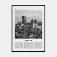 Durham, England Travel B&W Poster