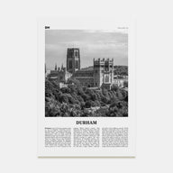 Durham, England Travel B&W Poster