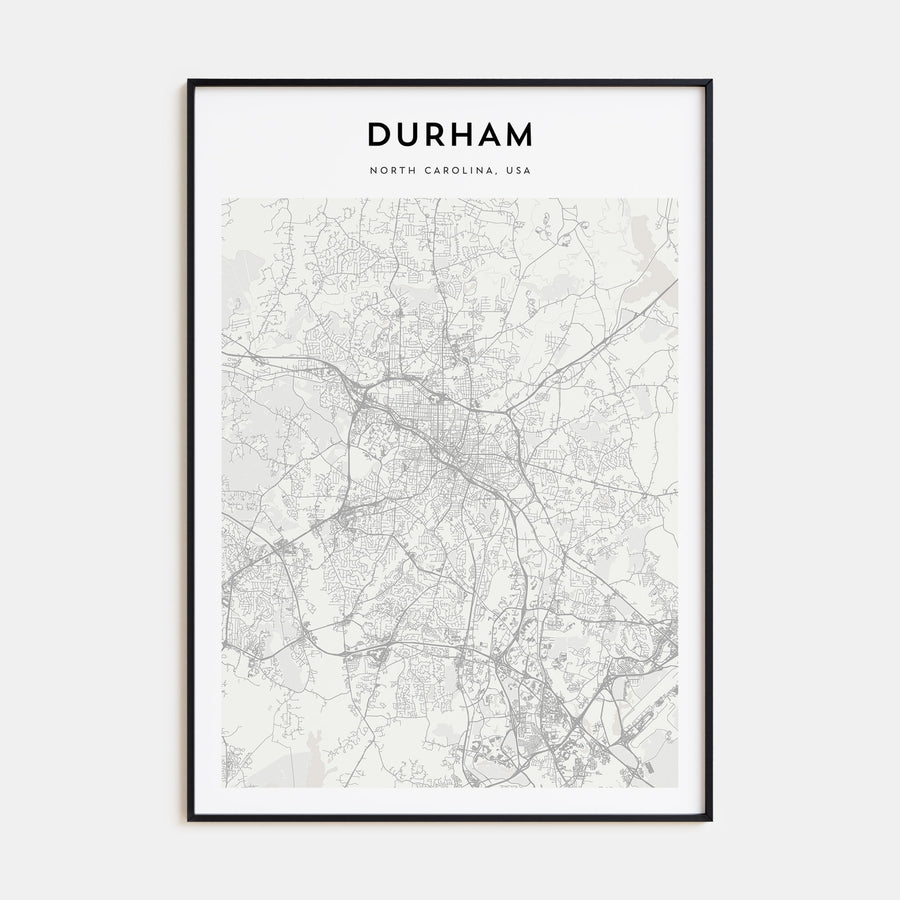 Durham, North Carolina Map Portrait Poster