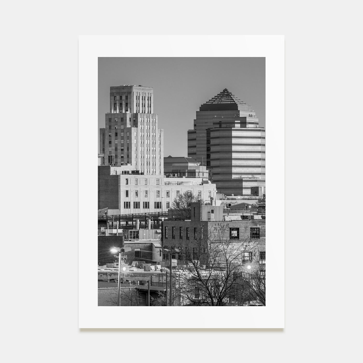 Durham, North Carolina Photo B&W Poster