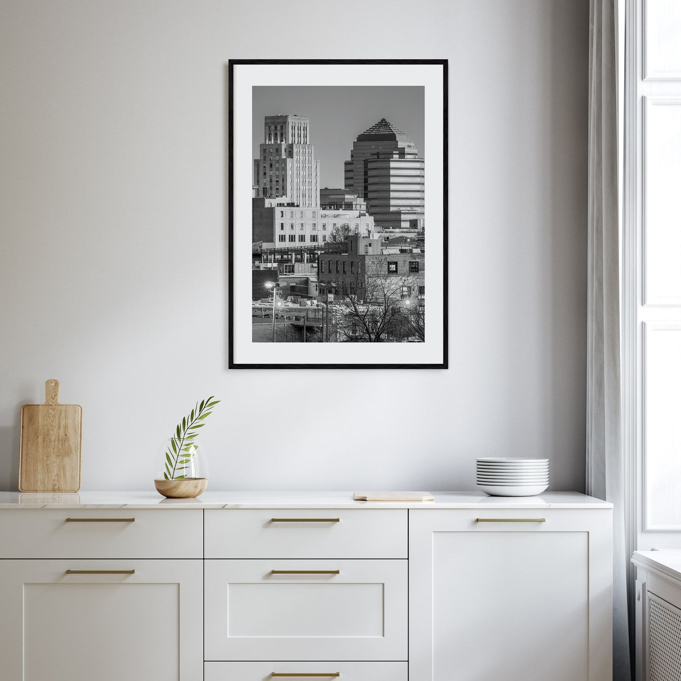 Durham, North Carolina Photo B&W Poster