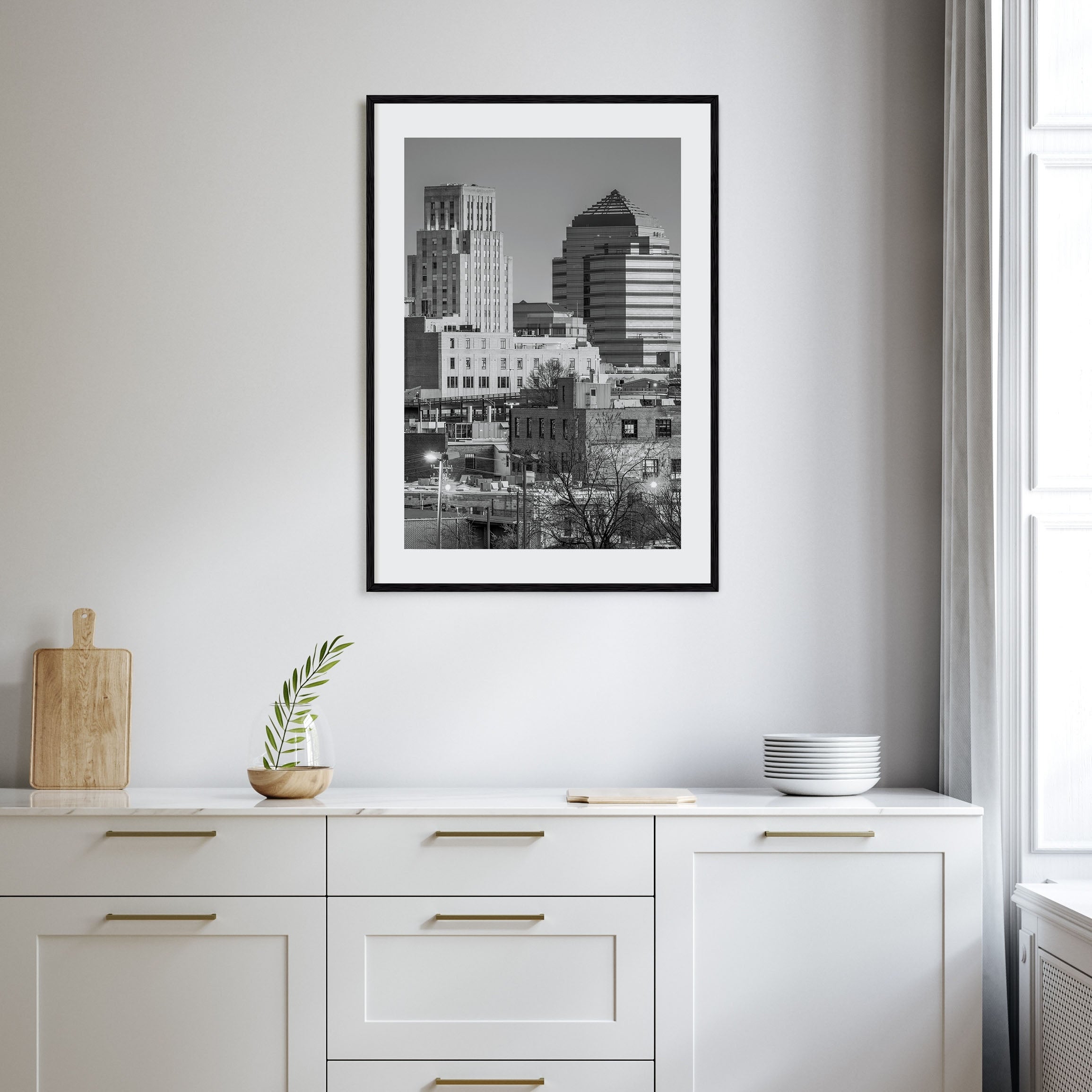 Durham, North Carolina Photo B&W Poster