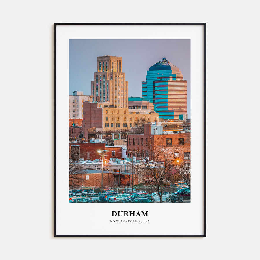 Durham, North Carolina Portrait Color Poster