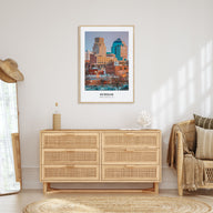 Durham, North Carolina Portrait Color Poster