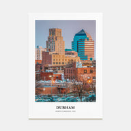 Durham, North Carolina Portrait Color Poster