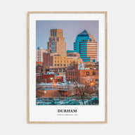 Durham, North Carolina Portrait Color Poster