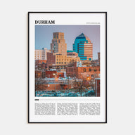 Durham, North Carolina Travel Color Poster