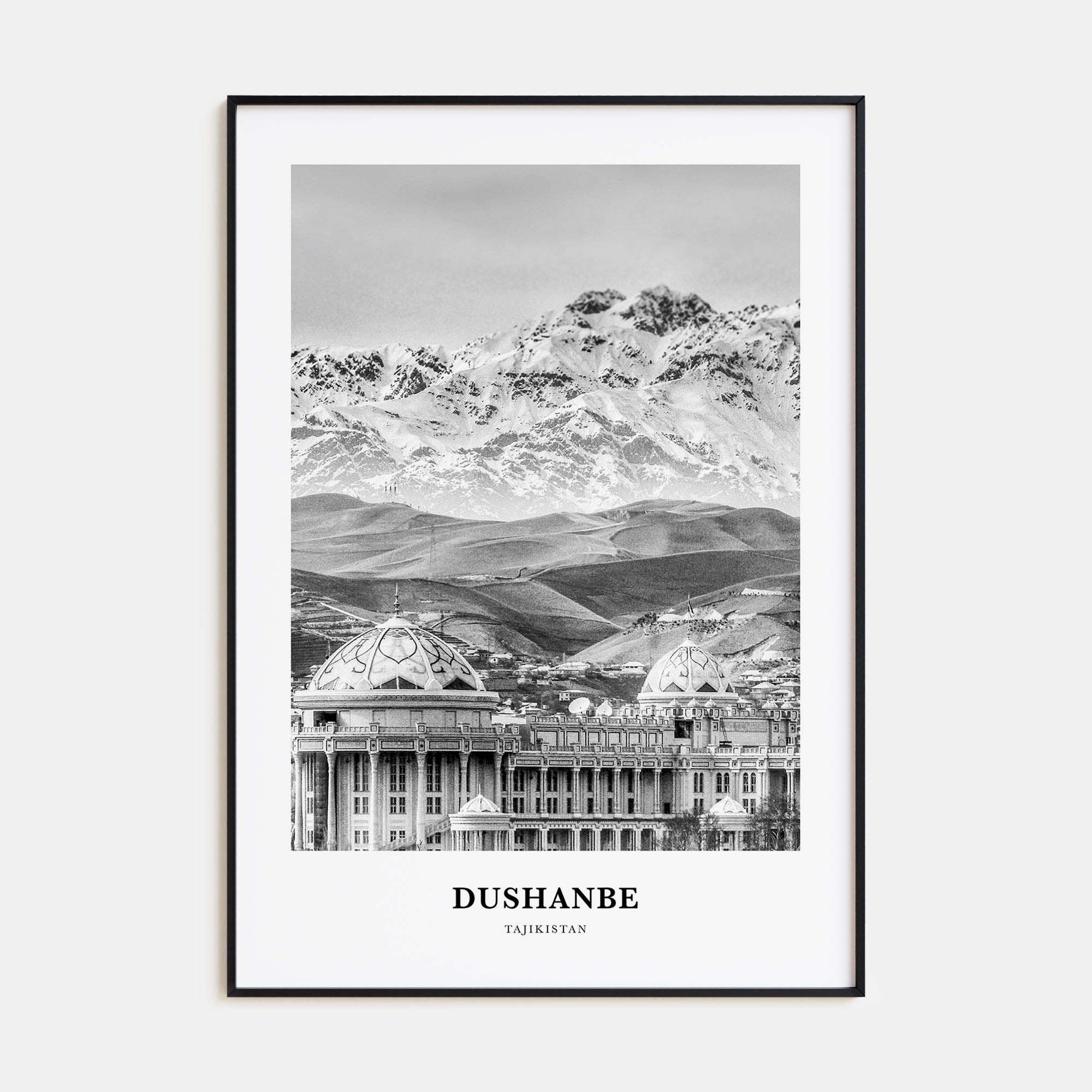Dushanbe Portrait B&W Poster