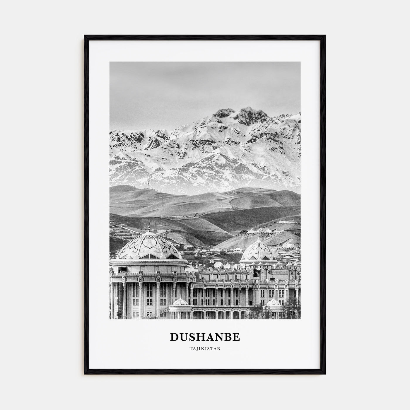 Dushanbe Portrait B&W Poster