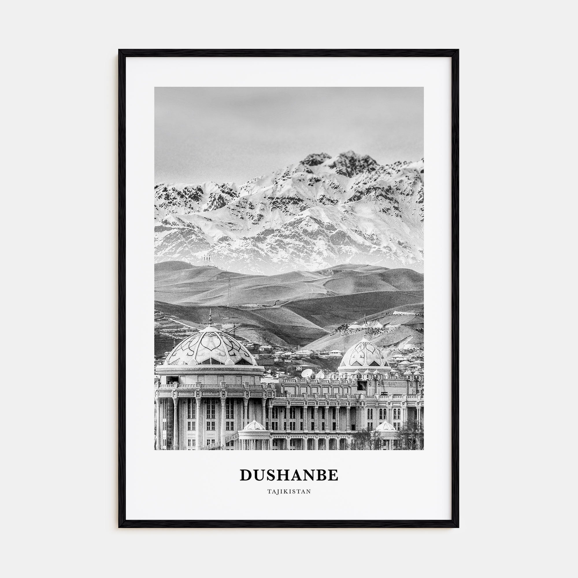 Dushanbe Portrait B&W Poster
