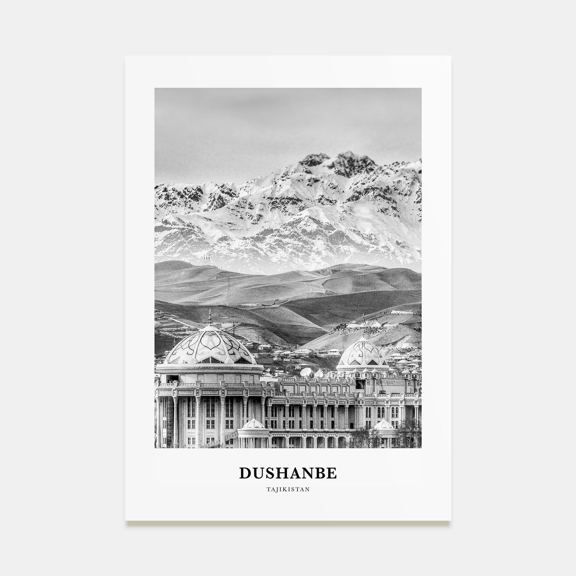 Dushanbe Portrait B&W Poster