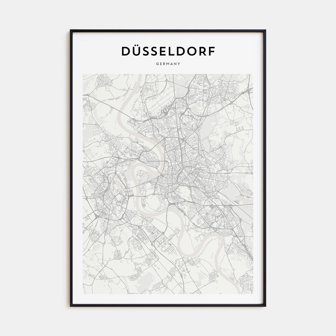 Düsseldorf Map Portrait Poster