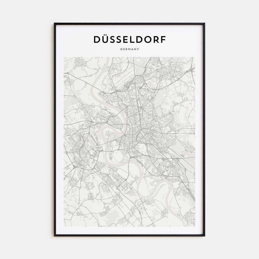 Düsseldorf Map Portrait Poster