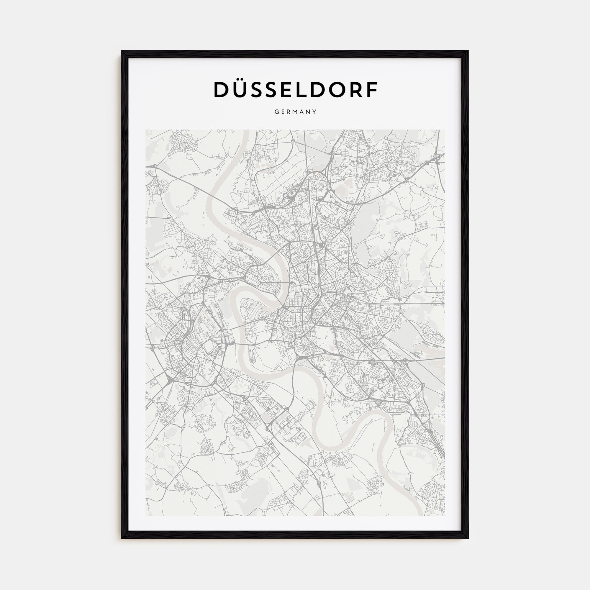 Düsseldorf Map Portrait Poster