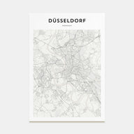 Düsseldorf Map Portrait Poster