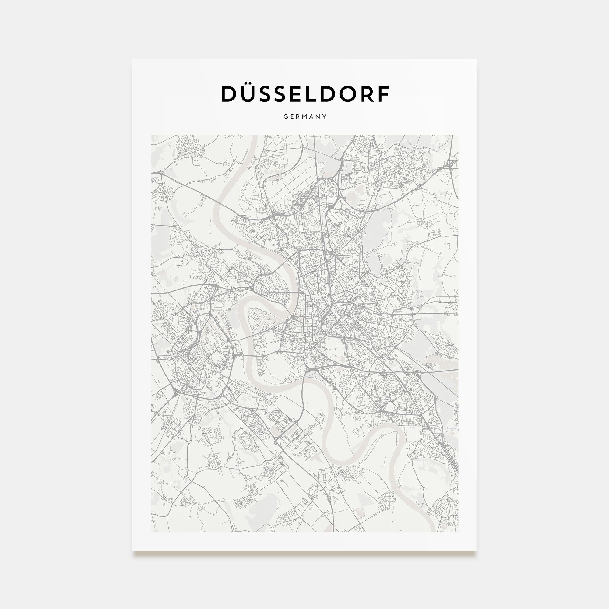 Düsseldorf Map Portrait Poster