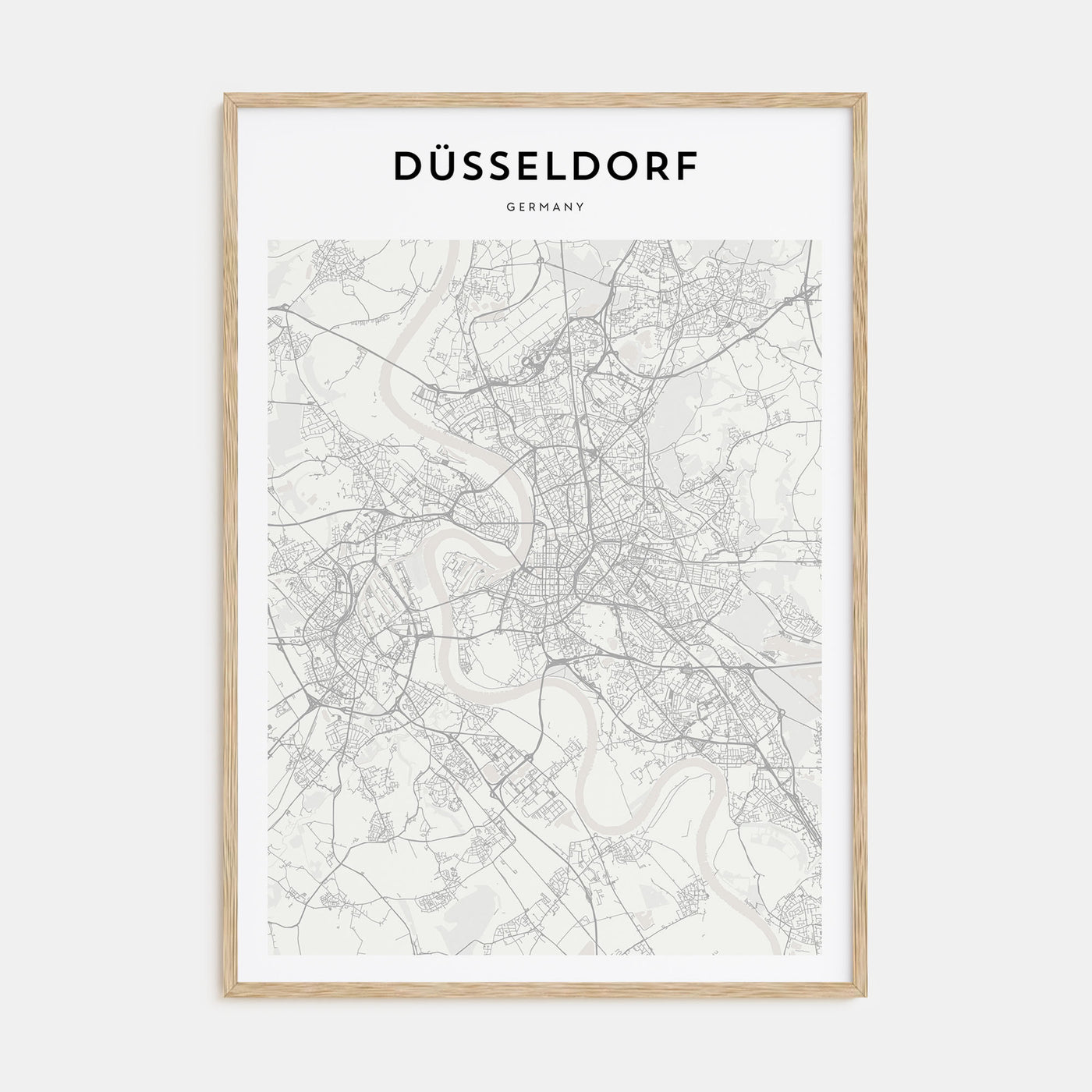 Düsseldorf Map Portrait Poster