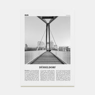 Düsseldorf Travel B&W No 2 Poster