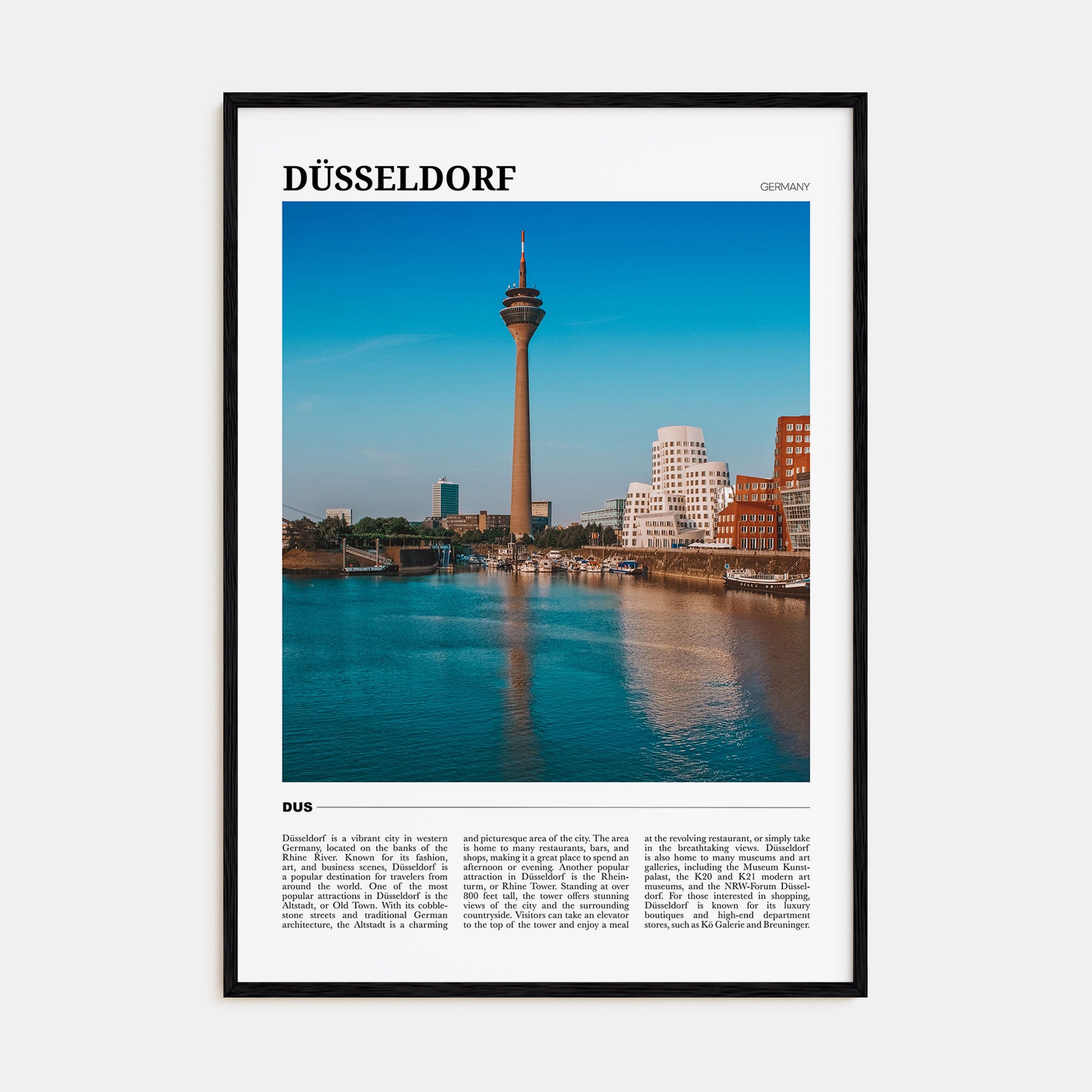 Düsseldorf Travel Color Poster