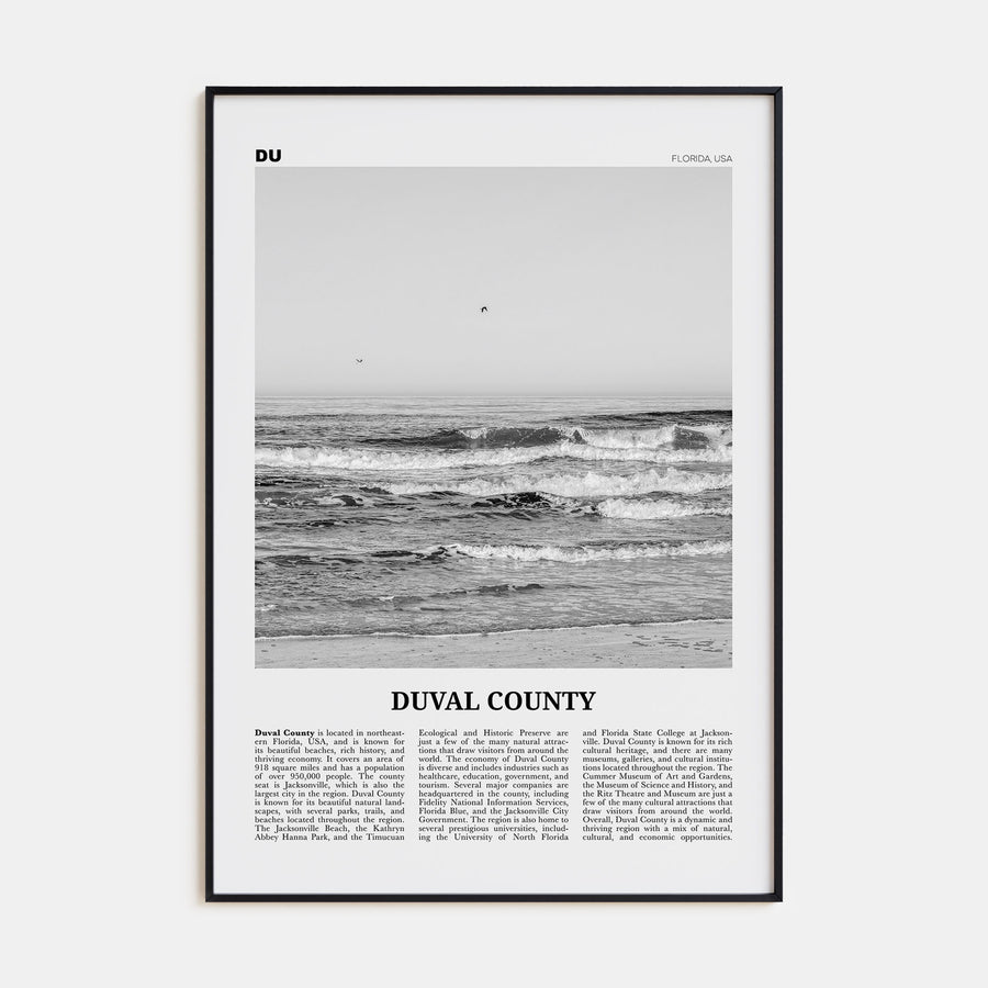 Duval County Travel B&W Poster