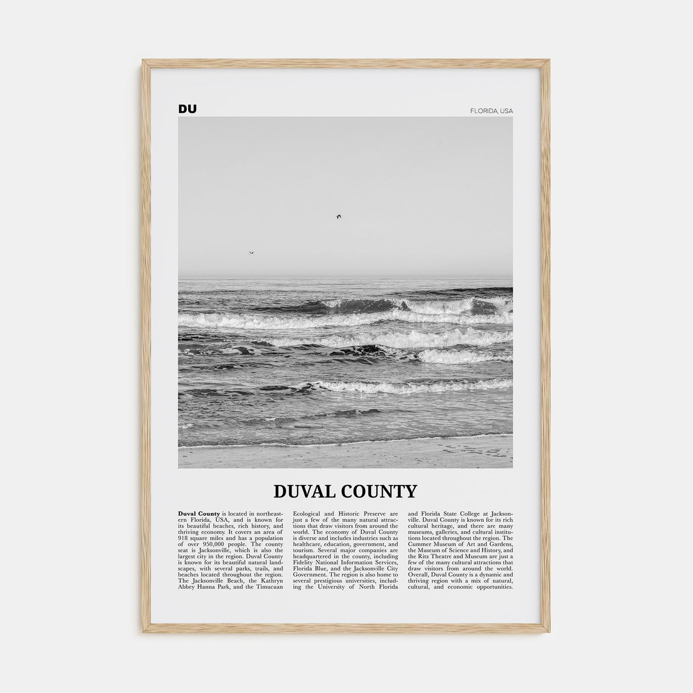 Duval County Travel B&W Poster