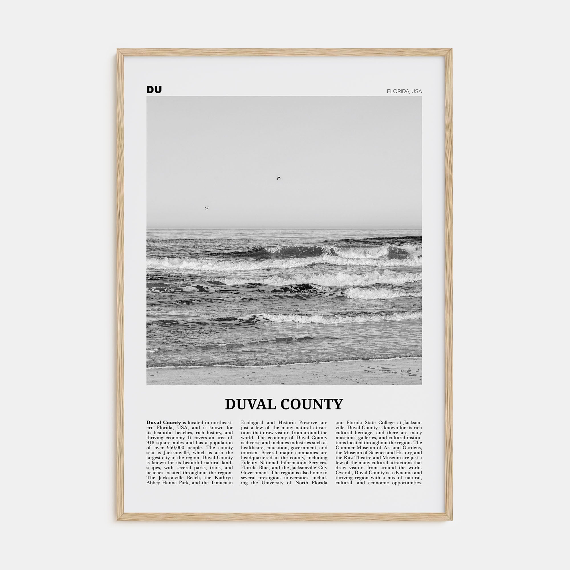 Duval County Travel B&W Poster