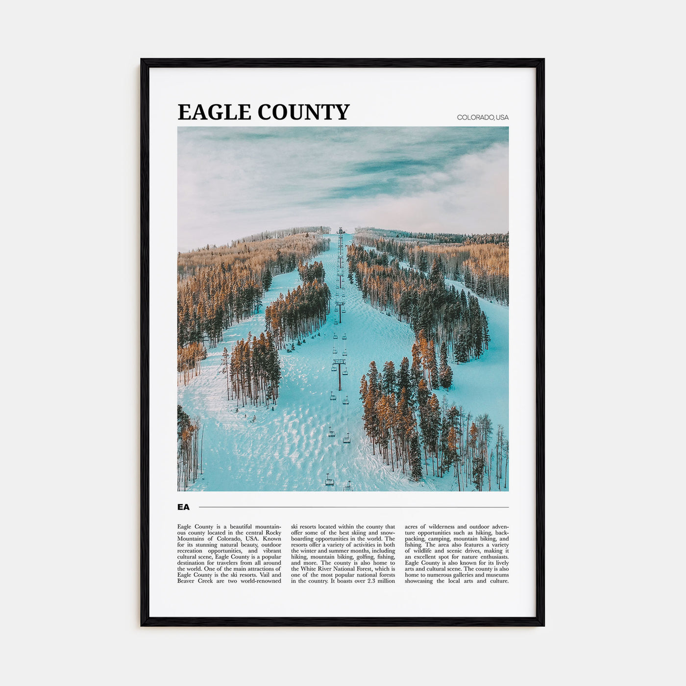 Eagle County Travel Color Poster