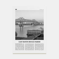 East Baton Rouge Parish Travel B&W Poster