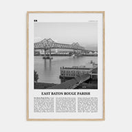 East Baton Rouge Parish Travel B&W Poster