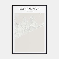 East Hampton Map Portrait Poster