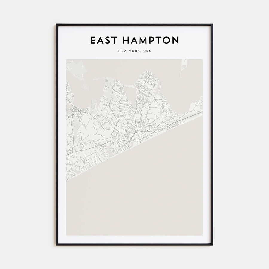 East Hampton Map Portrait Poster
