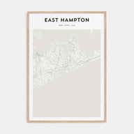 East Hampton Map Portrait Poster