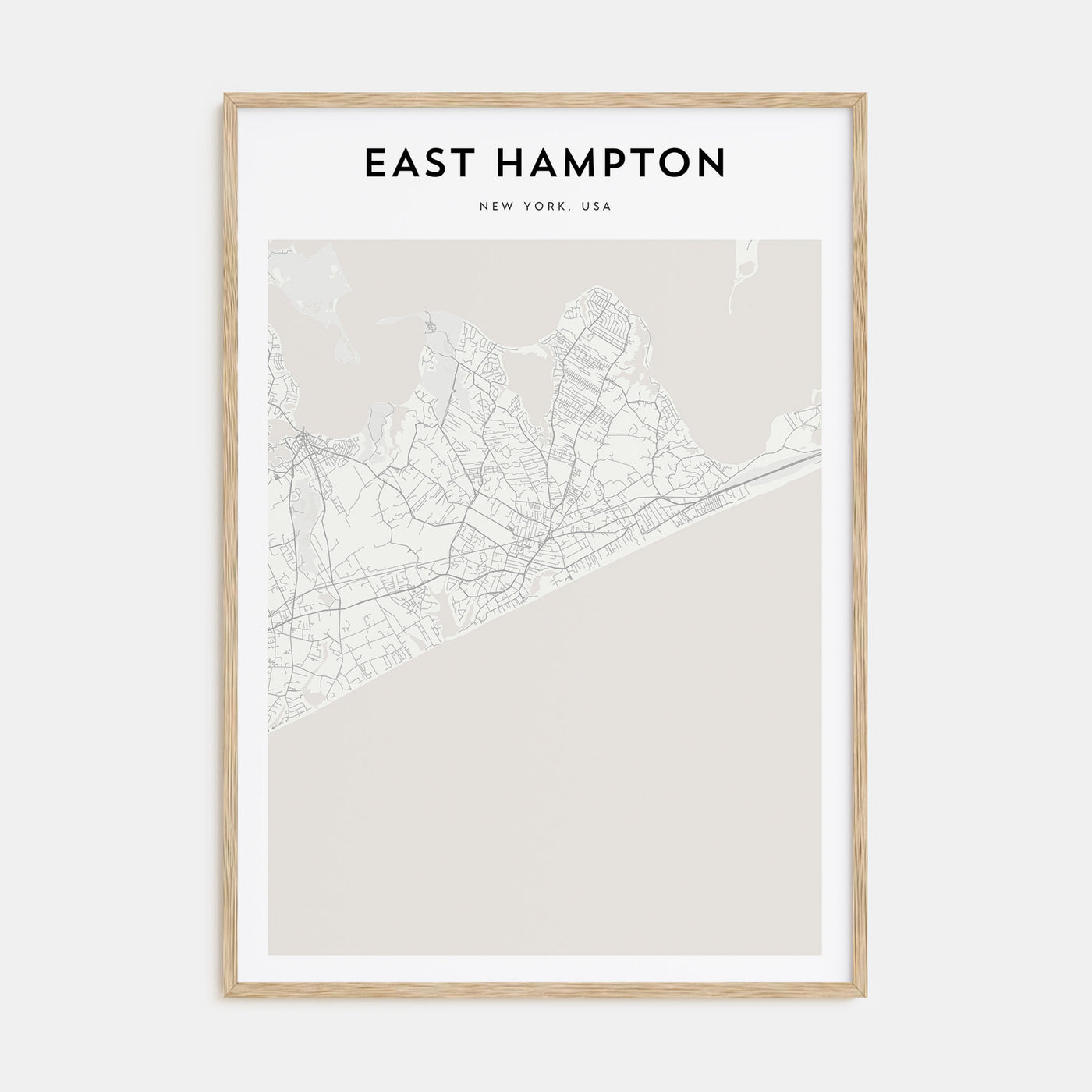 East Hampton Map Portrait Poster