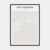 East Hampton Map Portrait Poster