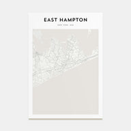 East Hampton Map Portrait Poster