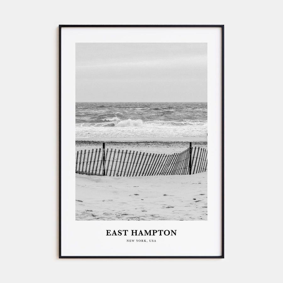 East Hampton Portrait B&W Poster