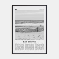 East Hampton Travel B&W Poster