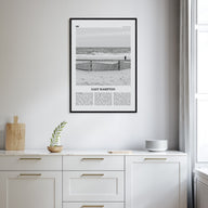 East Hampton Travel B&W Poster