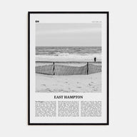East Hampton Travel B&W Poster