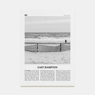 East Hampton Travel B&W Poster