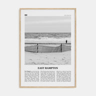 East Hampton Travel B&W Poster