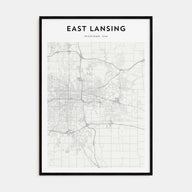 East Lansing Map Portrait Poster