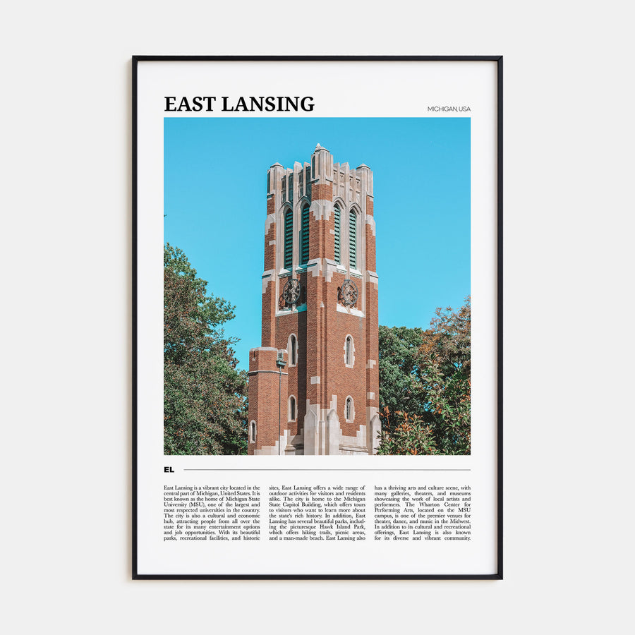 East Lansing Travel Color Poster