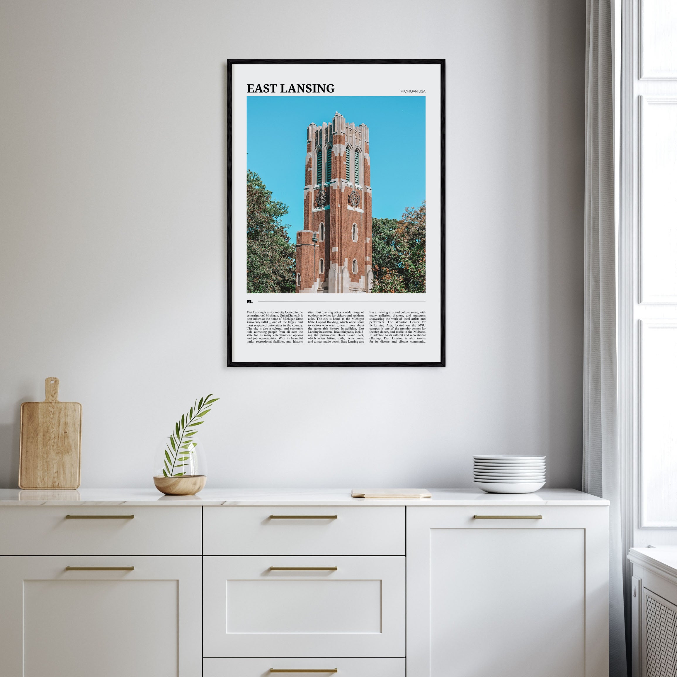 East Lansing Travel Color Poster
