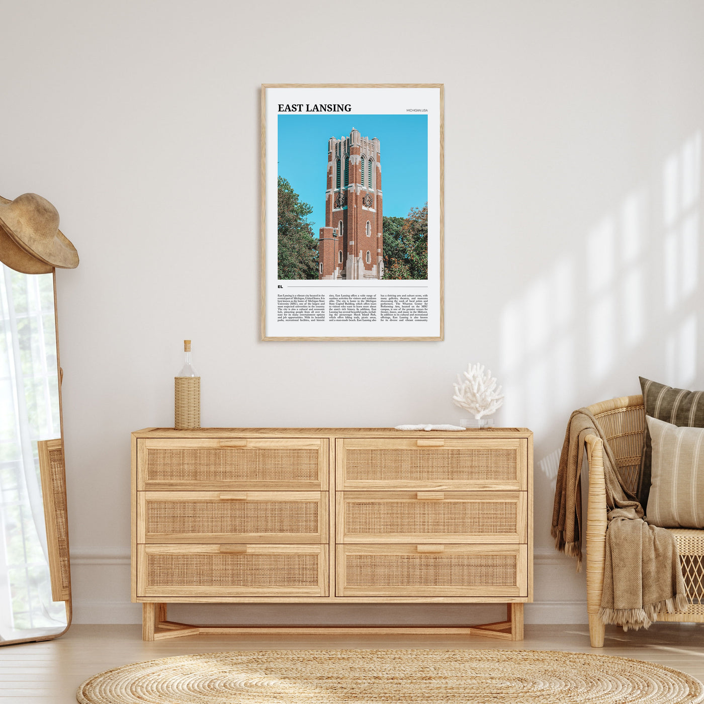 East Lansing Travel Color Poster